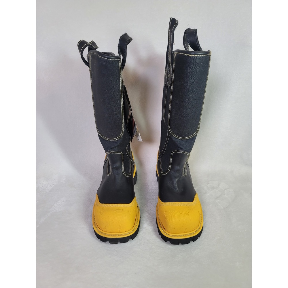 Thorogood Hellfire Steeltoe Fireman Boots Utility Black Yellow Size M/5 W/6.5 - Picture 3 of 10